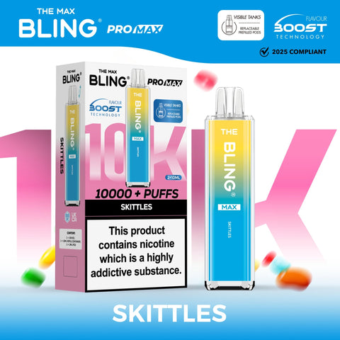 The Crystal Bling Max 10000 Prefilled Vape Pod Kit Box of 5 - Vapeshopdistro