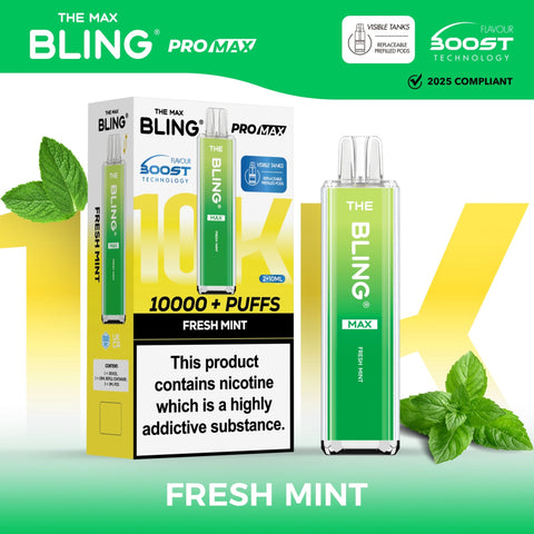 The Crystal Bling Max 10000 Prefilled Vape Pod Kit Box of 5 - Vapeshopdistro