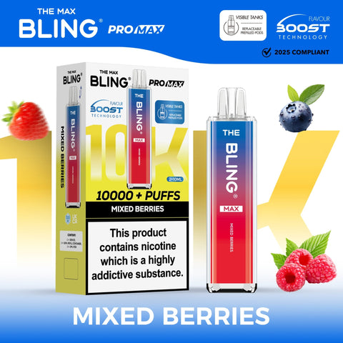 The Crystal Bling Max 10000 Prefilled Vape Pod Kit Box of 5 - Vapeshopdistro