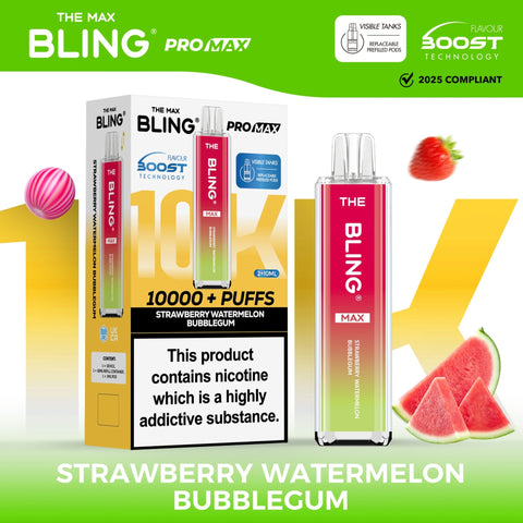 The Crystal Bling Max 10000 Prefilled Vape Pod Kit Box of 5 - Vapeshopdistro