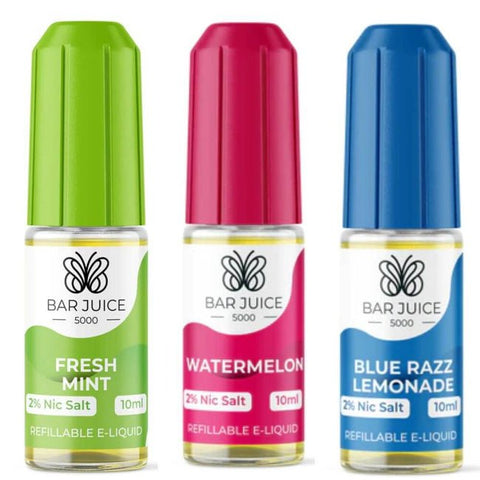 Bar Juice 5000 10ml Nic Salts E-liquids Box of 10