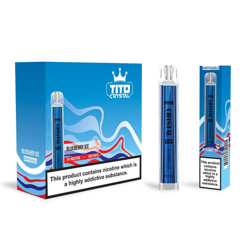 Tito Crystal 600 Disposable Vape Pod Box of 10 - Vapeshopdistro